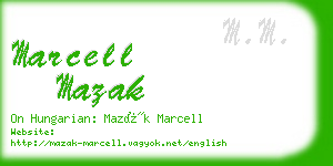 marcell mazak business card